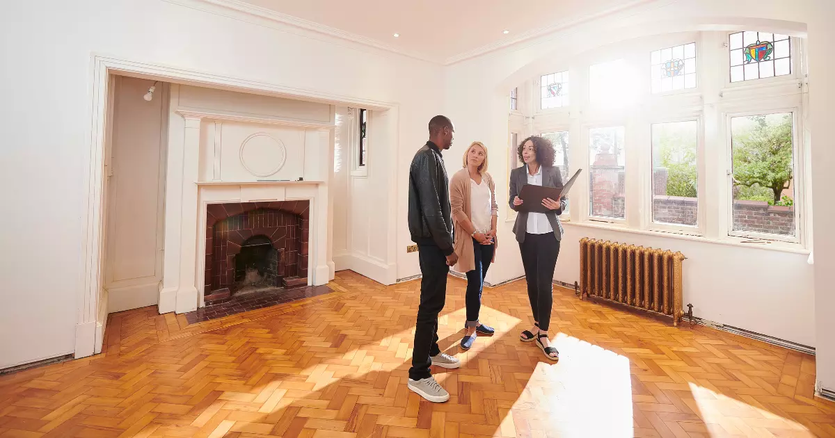 Agent showing home as part of property management service
